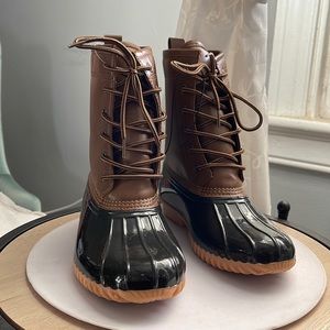 Sporto Duck Boots tan/brown sz 6 1/2M